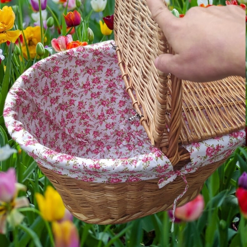 سبد  پیک نیک حصیری  تیناسادات سایز55در35در25تا29 مناسب توی ماشین وسفر تضمین کیفی (هزینه ارسال با مشتری )