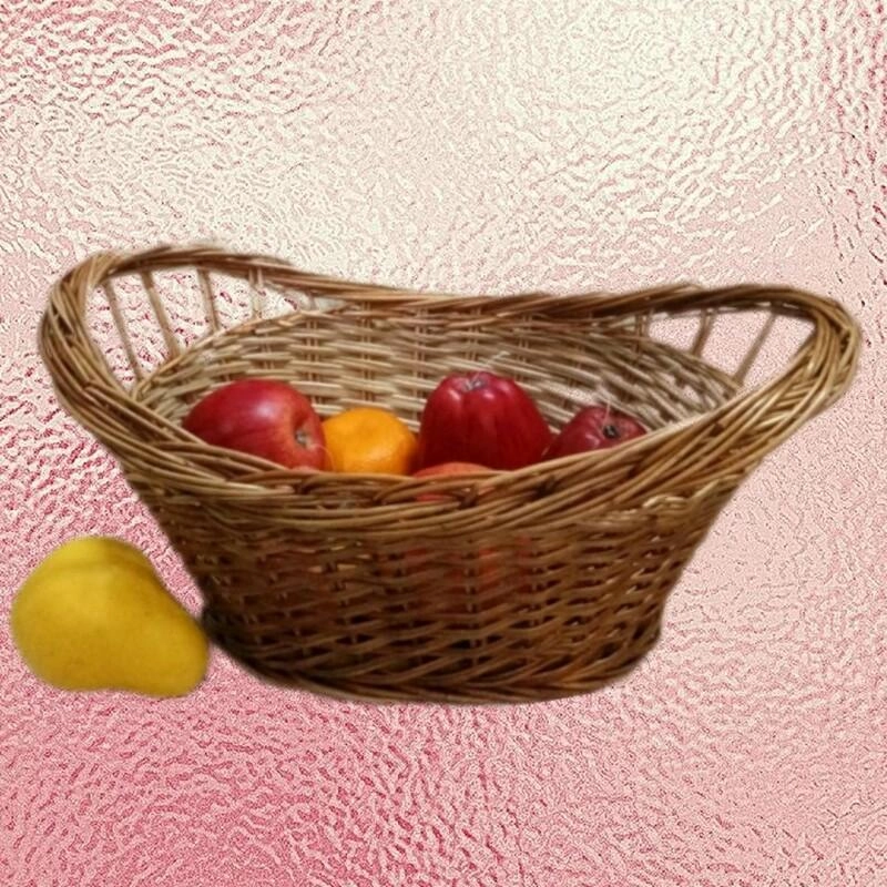 سبد بیضی دسته بغل(قایقی)  بزرگ 42در26در دوارتفاع14 و 18 سانت تضمین کیفی  (هزینه ارسال با مشتری )